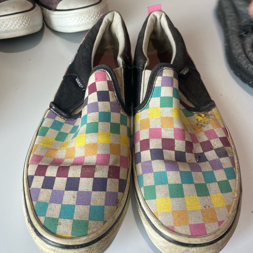 Vans Multicolor Checkered Slip-On Sneakers